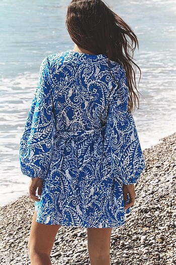 xl Beden Zara brode elbise