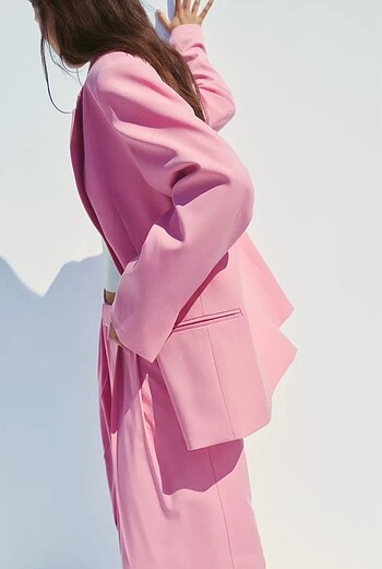 m Beden pembe Renk Zara oversize ceket