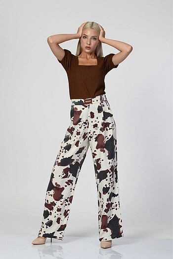 Zara desenli pantolon