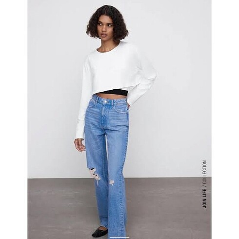 Zara Zara basic crop top
