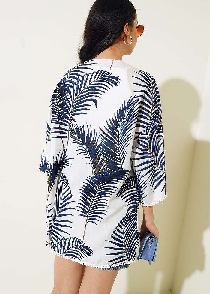Yaptak desenli kimono - Görsel 3