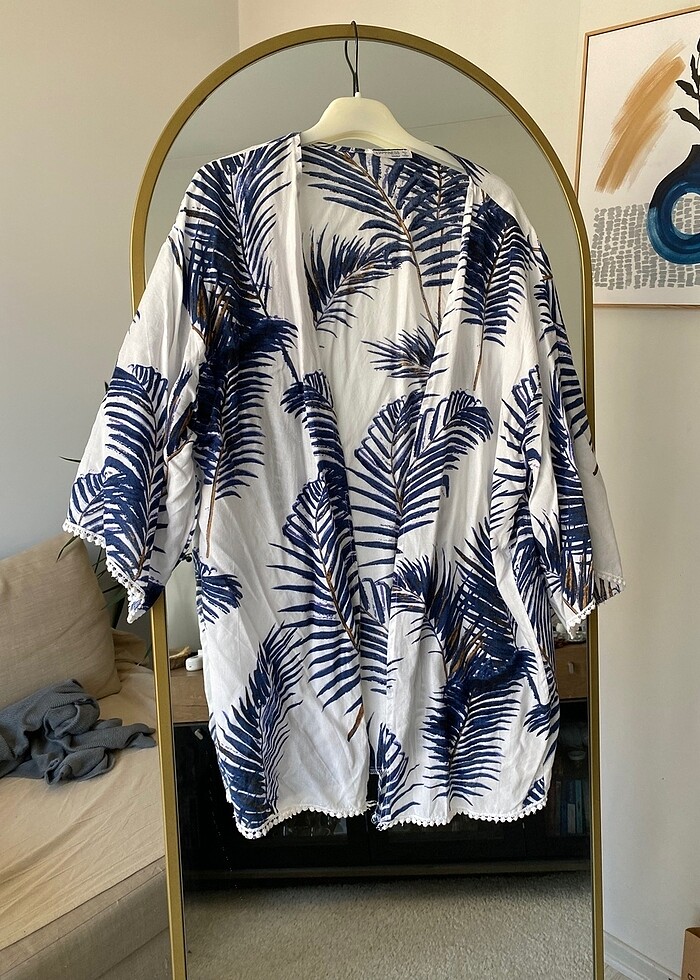 Yaptak desenli kimono - Görsel 5