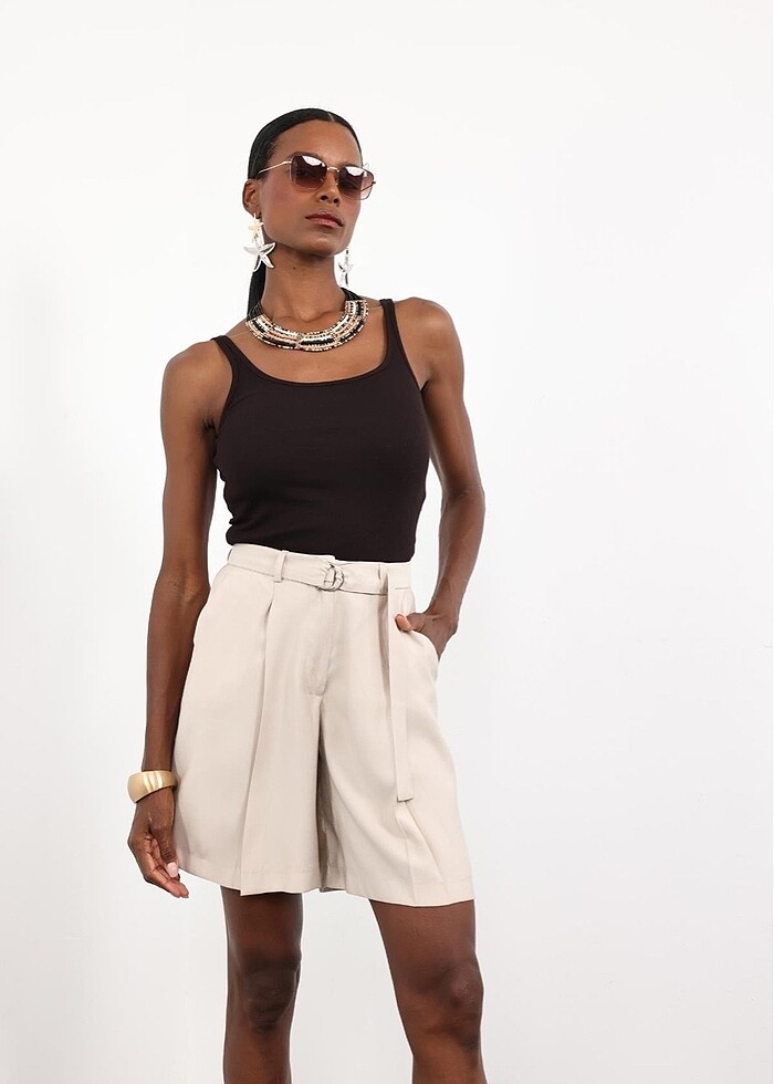 KAROL tencel şort - Görsel 5