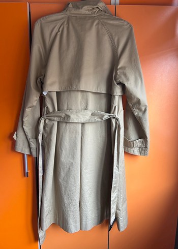 Bej Midi Kadın Trençkot Kemerli - Görsel 6