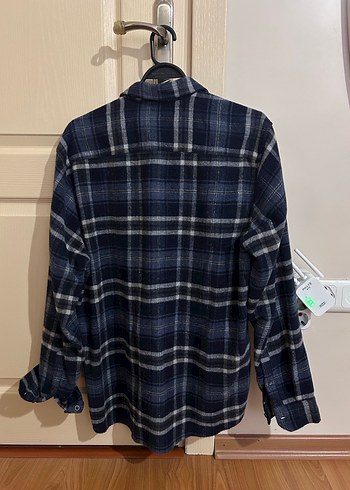 Düğmeli Lacivert Yün erkek Gömlek - Görsel 2