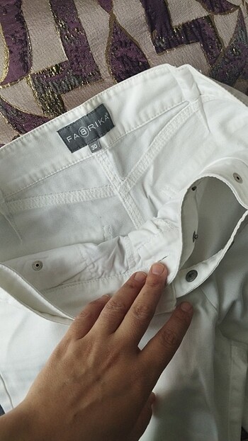 30 Beden beyaz Renk Sorunsuz pantolon Jean