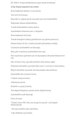 Kraft Queen PR Siyah Travel Sistem Bebek Arabası - Görsel 5