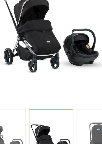 Kraft Queen PR Siyah Travel Sistem Bebek Arabası - Görsel 2