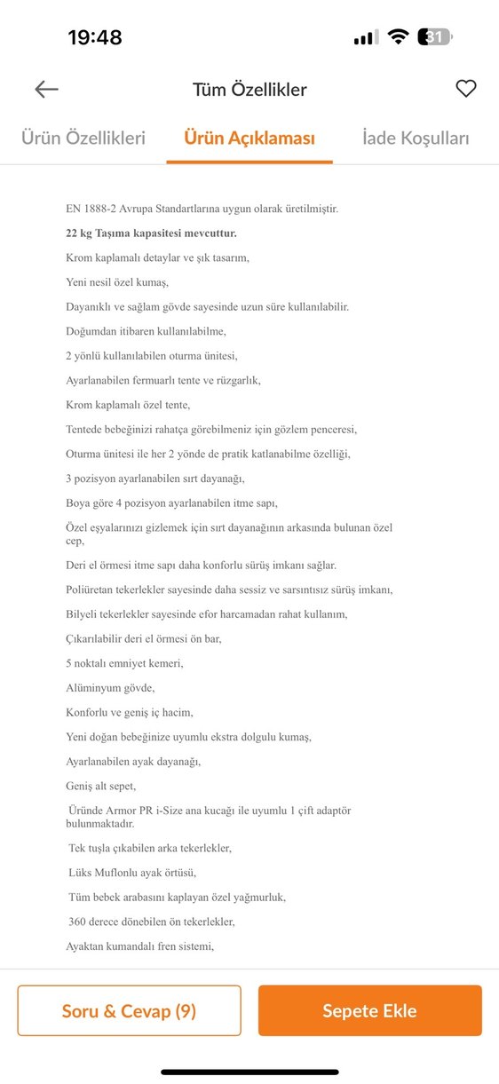 Kraft Queen PR Siyah Travel Sistem Bebek Arabası - Görsel 5