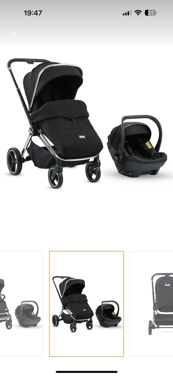 Kraft Queen PR Siyah Travel Sistem Bebek Arabası - Görsel 2