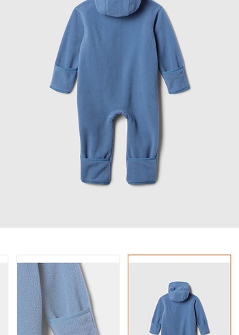 GAP Erkek Bebek Mavi Fermuarlı Tulum - Görsel 2