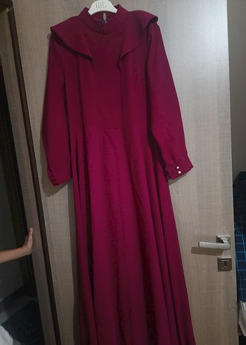 Uzun fusya Tesettür Elbise - Görsel 5