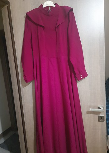 Uzun fusya Tesettür Elbise - Görsel 6