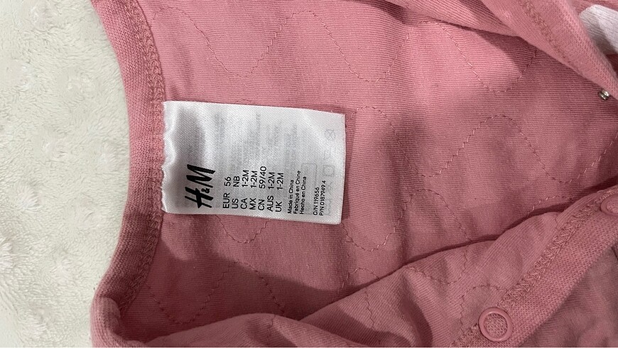 Yenidoğan Beden pembe Renk H&M tulum