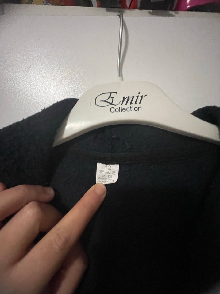 Siyah Kapüşonsuz Fermuarlı Erkek Çocuk Ceket - Görsel 2