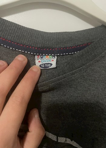 Erkek Çocuk Gri Baskılı Sweatshirt - Görsel 2