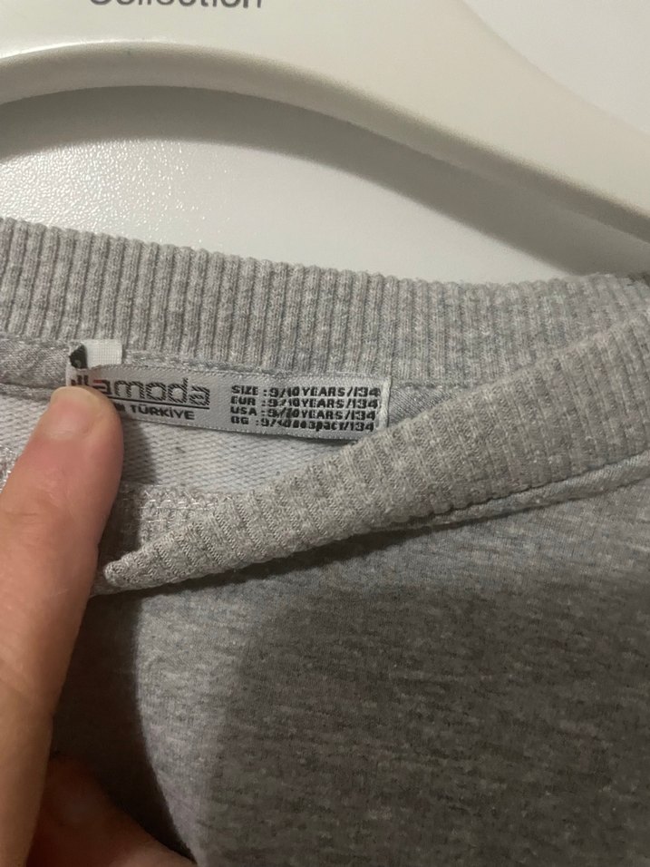 Gri Nakışlı erkek çoçuk Sweatshirt - Görsel 3