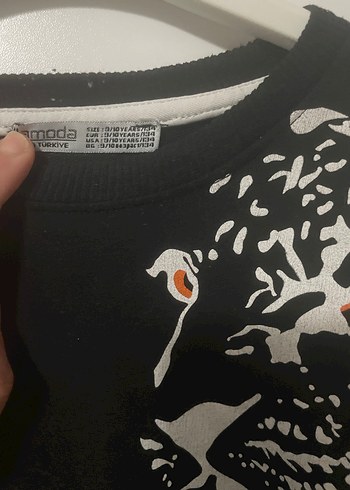 Erkek çocuk Siyah Baskılı Uzun Kollu Sweatshirt - Görsel 2