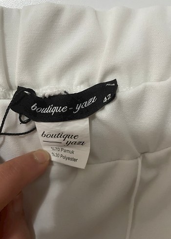 Beyaz Kadın Pantolon - Görsel 2