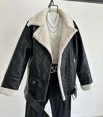 xl Beden siyah Renk Biker Mont