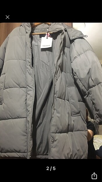 s Beden gri Renk PULL BEAR Mont
