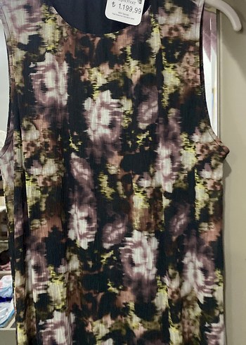 Kadın Kahverengi Bağlama Desenli Uzun Elbise - Görsel 5