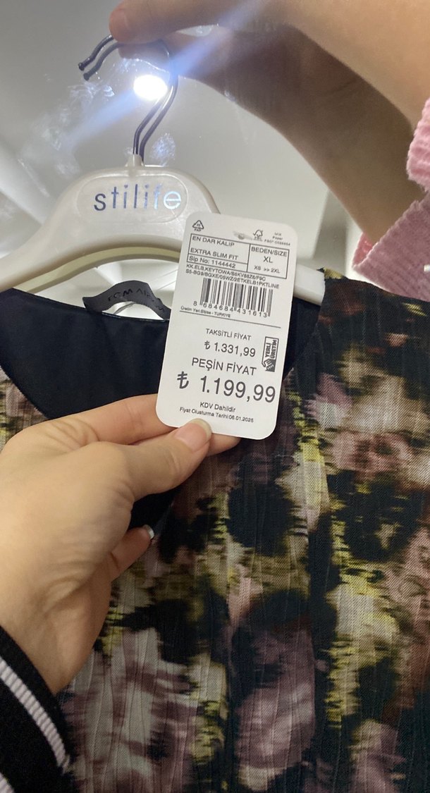 Kadın Kahverengi Bağlama Desenli Uzun Elbise - Görsel 2