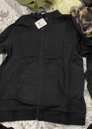 Gri Kapüşonlu Fermuarlı - Görsel 2