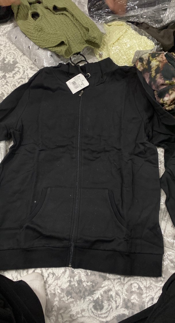 Gri Kapüşonlu Fermuarlı - Görsel 2