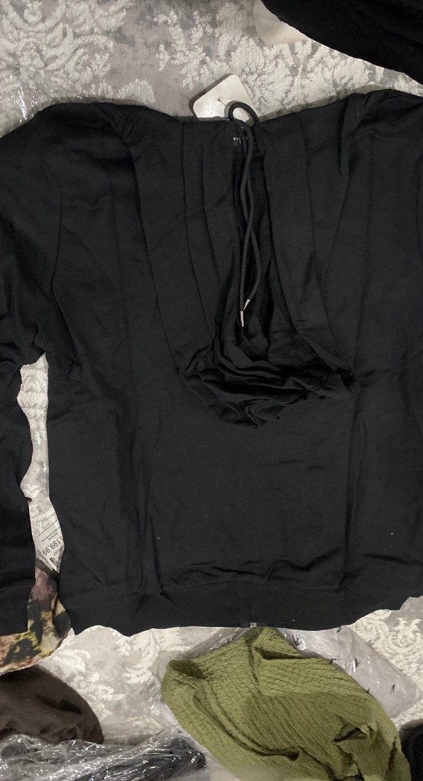 Gri Kapüşonlu Fermuarlı - Görsel 3