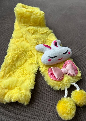 Sarı Nakışlı Tavşan Detaylı Çocuk Atkısı - Görsel 3