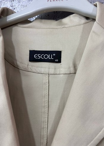 Bej Mini Düğmeli Kadın Blazer Ceket - Görsel 4