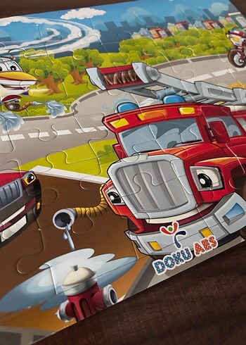 Çocuklar için renkli yapboz seti - Görsel 9