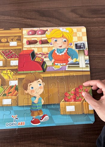 Çocuklar için renkli yapboz seti - Görsel 4