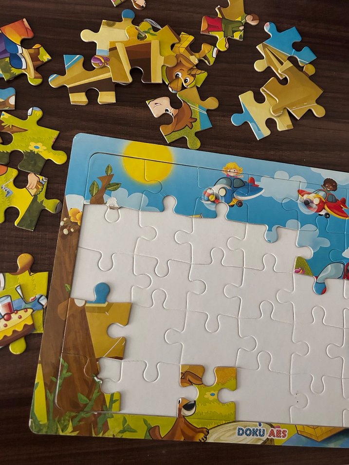 Çocuklar için renkli yapboz seti - Görsel 3