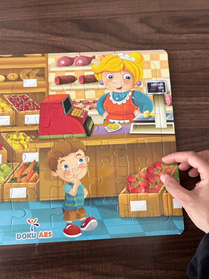 Çocuklar için renkli yapboz seti - Görsel 4