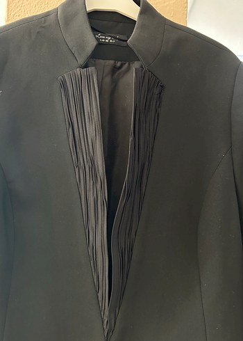 Kadın Siyah Midi Siyah Blazer Ceket - Görsel 2