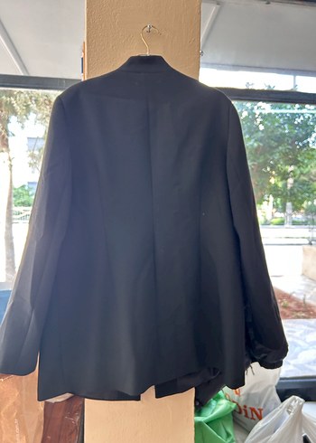 Kadın Siyah Midi Siyah Blazer Ceket - Görsel 7