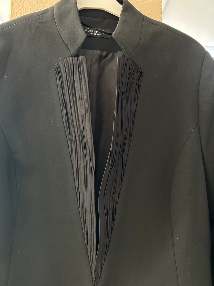 Kadın Siyah Midi Siyah Blazer Ceket - Görsel 2