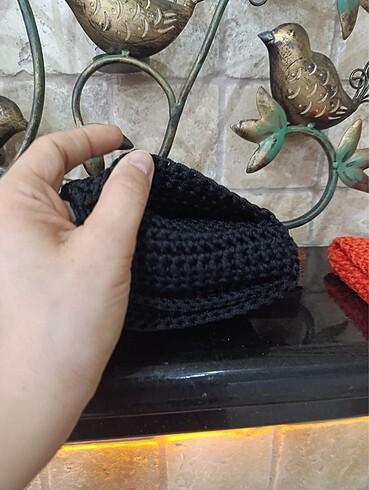 SİYAH EL ÖRMESİ CÜZDAN - Görsel 4