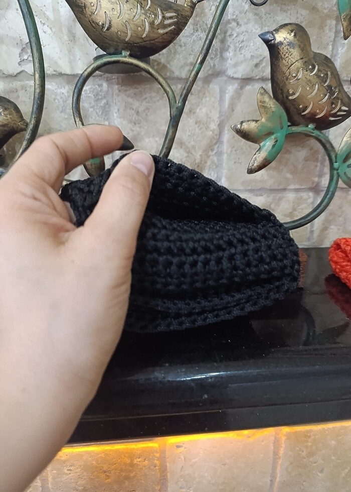 SİYAH EL ÖRMESİ CÜZDAN - Görsel 4