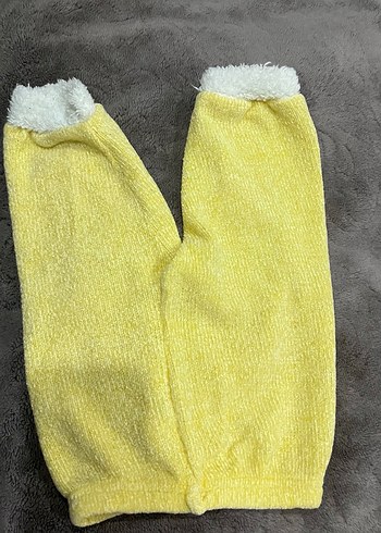 Kapüşonlu Sarı Örgü alt üst takım - Görsel 6