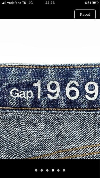 36 Beden mavi Renk GAP Kot Etek