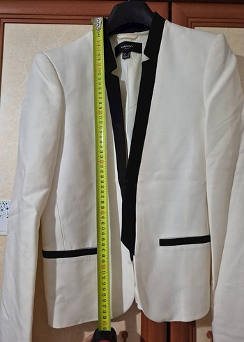 s Beden Mango Beyaz Kadın Blazer Ceket