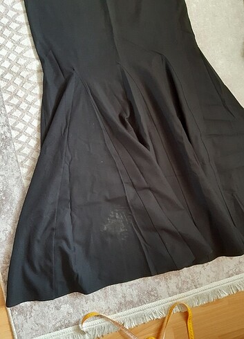 36 Beden siyah Renk Lila rose balık abiye elbise 