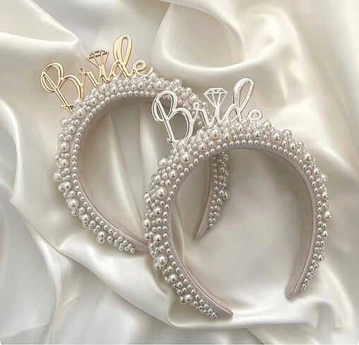 Kişiye özel bride incili taç