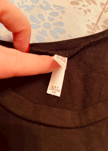 Kız Çocuk siyah Baskılı Tişört - Görsel 2