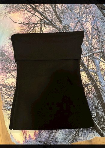 Siyah Straplez Midi Bustiyer - Görsel 2