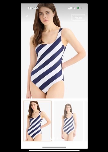 Siyah İnce Askılı Mini Kadın Mayo - Görsel 4