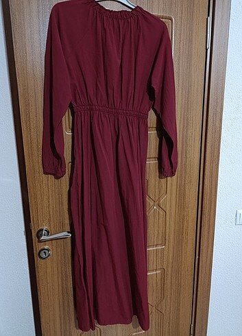 m Beden bordo Renk Elbise
